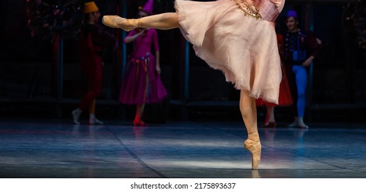 La Esmeralda Ballet. Closeup Of Dancing Legs. Ballet Wallpaper