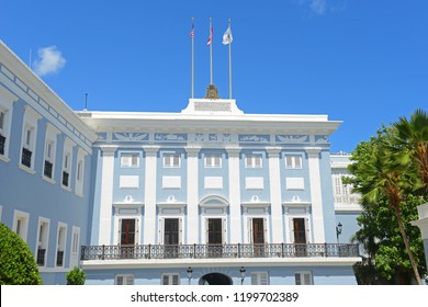 La Fortaleza Is A UNESCO World Heritage Site In Old San Juan, Puerto Rico. This Building Is The Official Residence Of The Governor Of Puerto Rico.