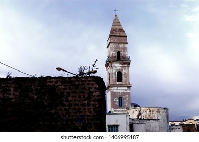 La Goulette, Tunis / Tunisia - May 22, 2019 : An Old Church From The French Colonization Time Called Church St.Augustin