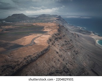 La Graciosa Clifs From Aerial View