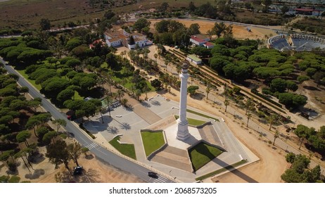 La Rábida, Huelva (Spain).

Commemorative Column Of The IV Centenary Of The Discovery Of America, In The Vicinity Of The Monastery. 
Work Of The Architect Ricardo Velázquez Bosco In 1892