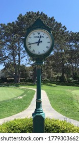 La Jolla, CA/USA- 9/1/2018: Famous Rolex Clock Torrey Pines Golf Course