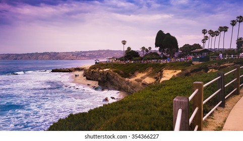 La Jolla Cove Beach In San Diego, California USA.