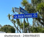 la jolla shores drive street sign california