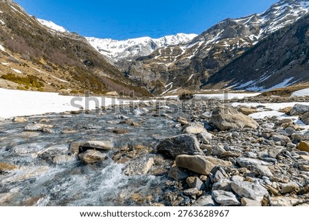 La Larri River in the valley of the same name in the Ordesa and Monte Perdido National Park, Huesca, Aragon, Spain