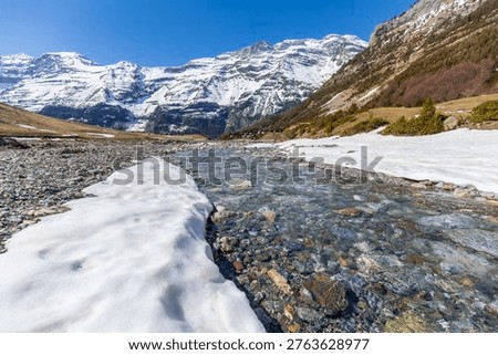 La Larri River in the valley of the same name in the Ordesa and Monte Perdido National Park, Huesca, Aragon, Spain