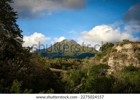 La montagne Pelee or Mount Pelee in Martinique                  