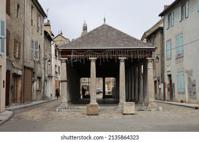 La Mure, France - 03 12 2022 : The Market Hall, Village La Mure, Department Of Isere, France