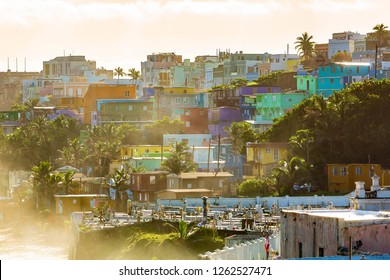 La Perla beautiful district in Old San Juan at sunrise