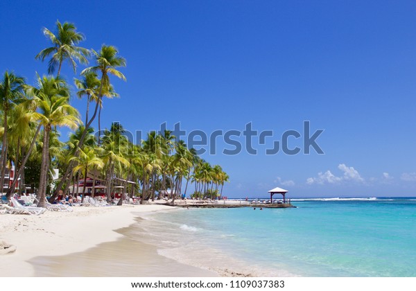 La Plage De La Caravelle Guadeloupe Holidays Stock Image