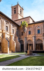 Nájera, La Rioja, Spain: 22 August 2024: Monastery of Santa María la Real de Nájera, Way of St. James