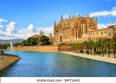 La Seu, the gothic medieval cathedral of Palma de Mallorca, Spain - Powered by Shutterstock