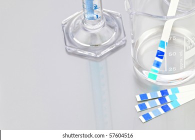 Lab Glassware With PH Indicator