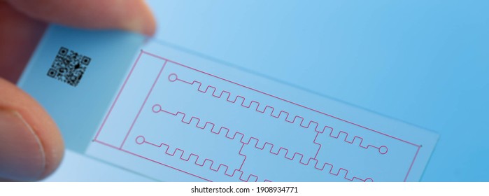 Lab on chip (LOC) is device that integrates laboratory functions on nano chip - Powered by Shutterstock