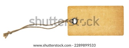 Label, tag isolated on white background. Blank retro price tag isolated on white.