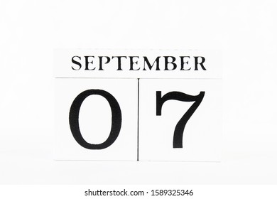 Labor Day September 7 2020 Calendar On White Background