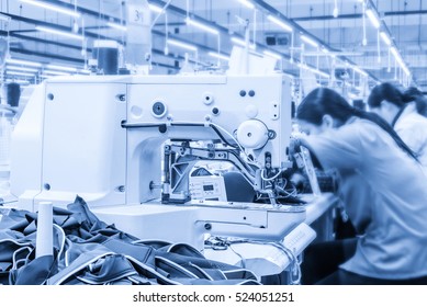 Labor Force Work In The Garment Factory