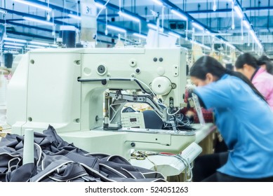 Labor force work in the garment factory