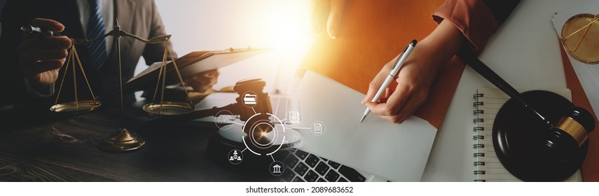 Labor law, Lawyer, Attorney at law, Legal advice business concept on screen. - Shutterstock ID 2089683652