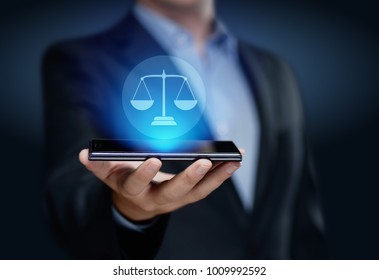 Labor Law Lawyer Legal Business Internet Technology Concept.