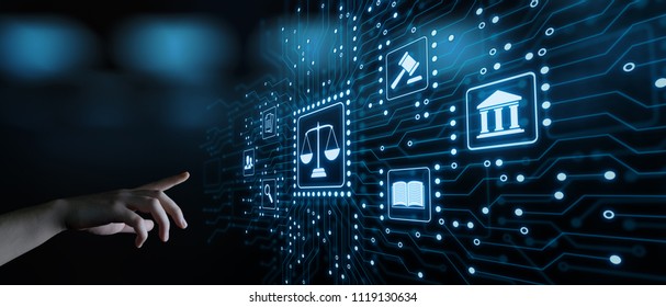 Labor Law Lawyer Legal Business Internet Technology Concept. - Shutterstock ID 1119130634