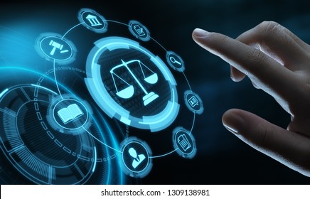 Labor Law Lawyer Legal Business Internet Technology Concept.