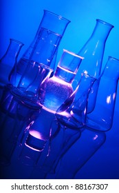 Labor scene with testtubes and beaker