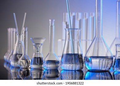 Laboratory Beakers Composition Science Concept Stock Photo 1906881322 ...