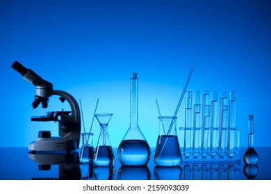 Laboratory Beakers Drug Development Concept Stock Photo 1861210900 ...