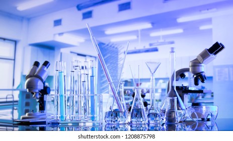 Laboratory concept background. Science experiment. - Shutterstock ID 1208875798