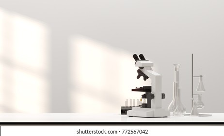 laboratory development research Clean modern white laboratory Horizontal template for a poster laboratory equipment without people - Shutterstock ID 772567042