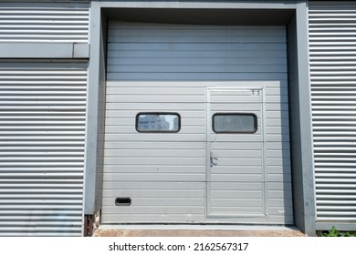 
Laboratory Door, Close Up Medical Clinic And Industrial Metal Door.