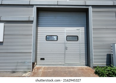 Laboratory Door, Close Up Medical Clinic And Industrial Metal Door.