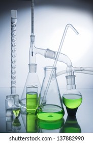 Laboratory Glassware Over White Background Stock Photo 137882990 ...