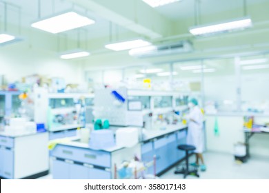 Laboratory Interior Out Of Focus
