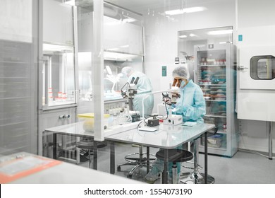 Laboratory for the production of biomaterials. People do research.