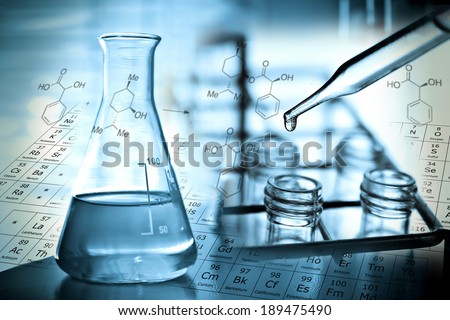 Laboratory research, dropping liquid to test tube