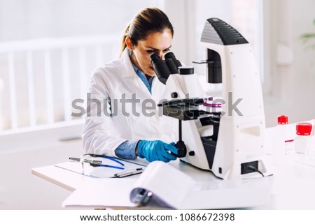 Laboratory work, woman  in the lab