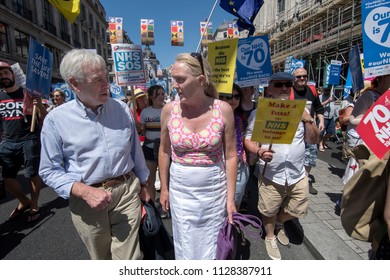 Labour Party Shadow Chancellor Of The Exchequer John Martin McDonnell, Is In 70th Year Celebration Of NHS Rally, London, 30/06/2018