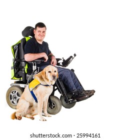 Labrador Guide Dog And His Proud Owner