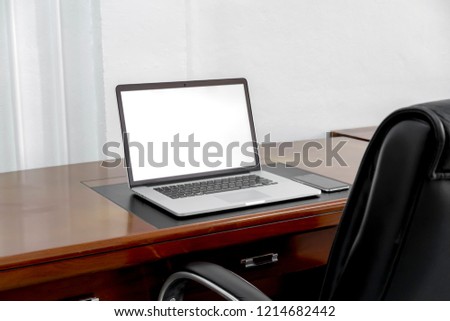 labtop computer on table in office