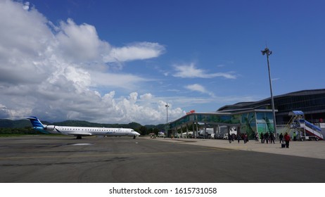 LABUAN BAJO, INDONESIA - JUNE 30 2018. Komodo International Airport, Nusa Tenggara Timur.