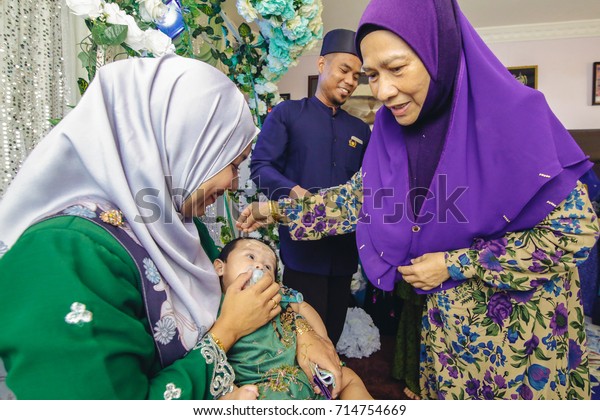 Labuanmalaysiajuly 302017aqiqah Ceremony Malay Traditional 