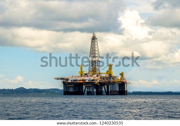 Labuanmalaysiasept 222018view Oil Rig Drilling Platform Stock Photo Edit Now 1240230535
