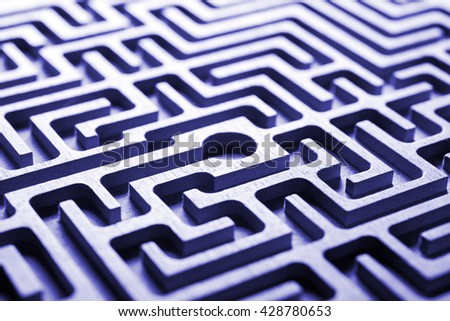 labyrinth, blue light
