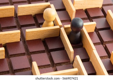 Labyrinth on a game board - Shutterstock ID 566907421