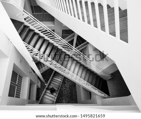 Similar – Image, Stock Photo stairwell Stairs Level