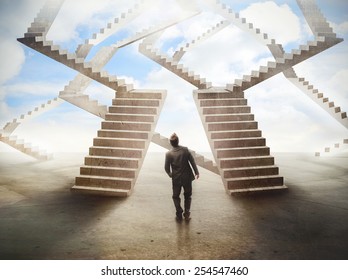 Labyrinthic staircases  - Shutterstock ID 254547460