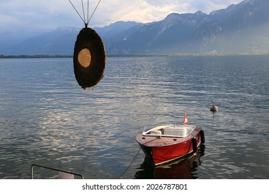 lac leman in Montreux city of switzerland