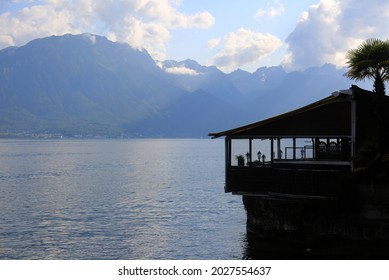 lac leman in Montreux city of switzerland